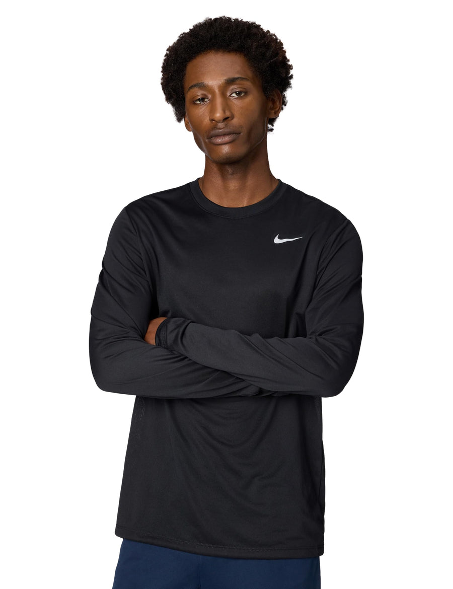 Nike Legend Dri-FIT Training T-Shirt – Relaxed Fit Moisture-Wicking Performance Tee (Black/Matte Silver)