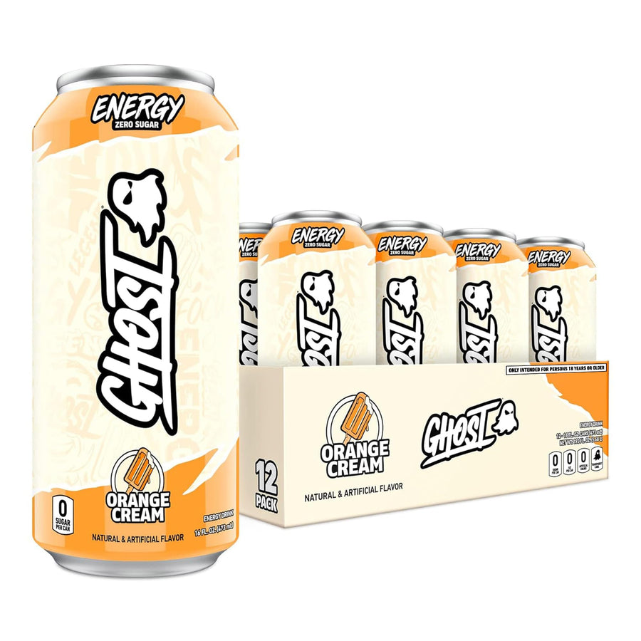 GHOST Energy Drink – Orange Cream Energy Beverage (12 Pack)
