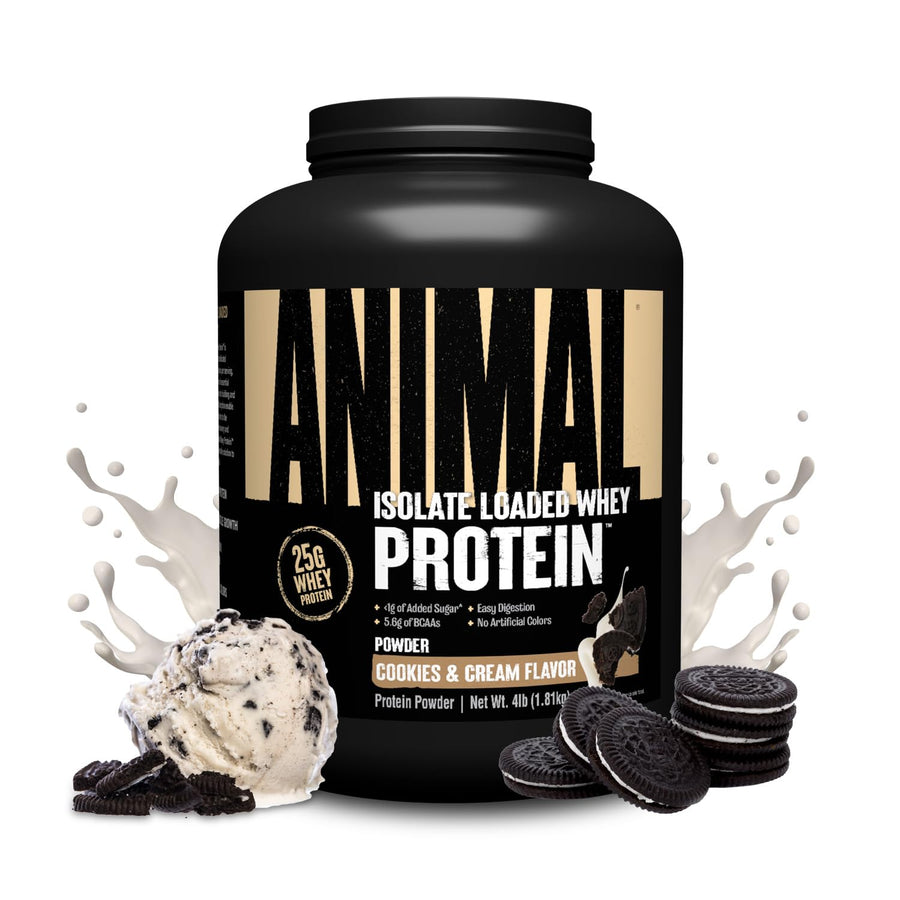 Animal Whey Isolate Protein – Cookies & Cream Whey Isolate Muscle Builder