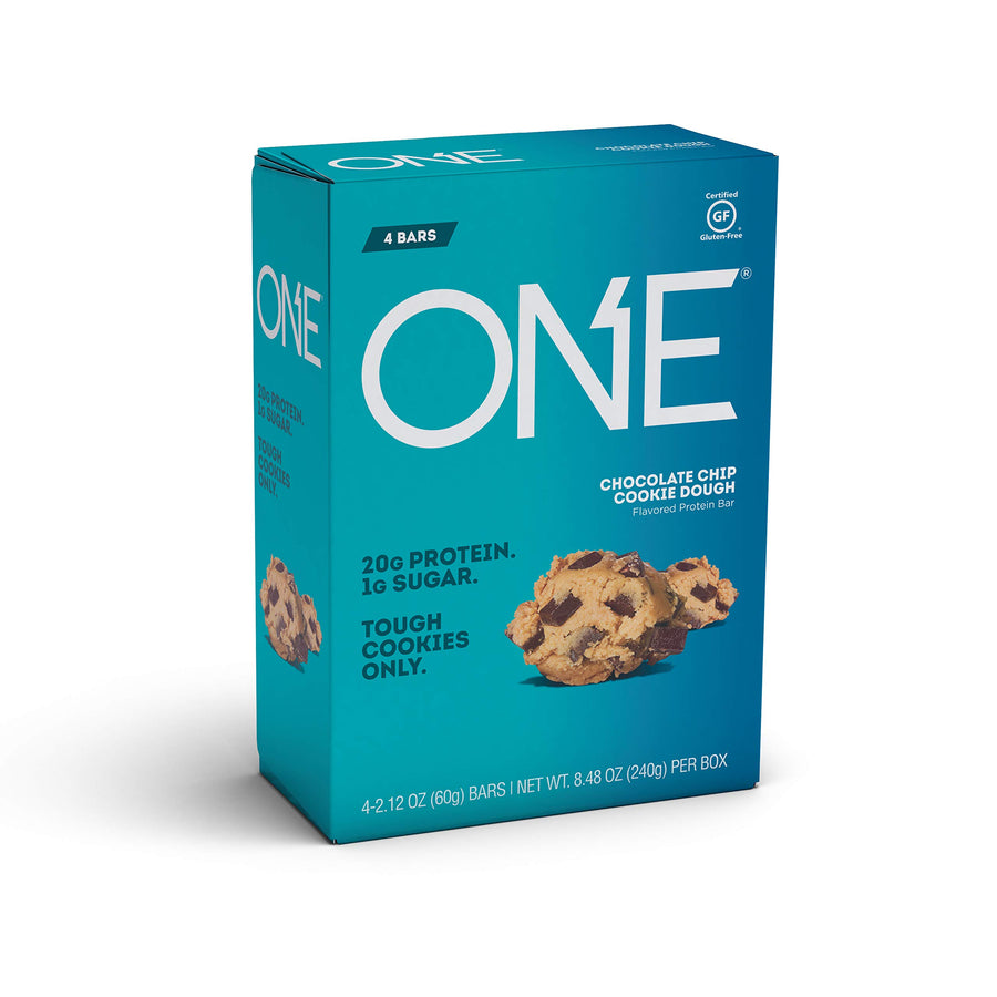 ONE Protein Bars – Chocolate Chip Cookie Dough, 20g Protein, Gluten-Free, 4 Count, 2.12 oz Each