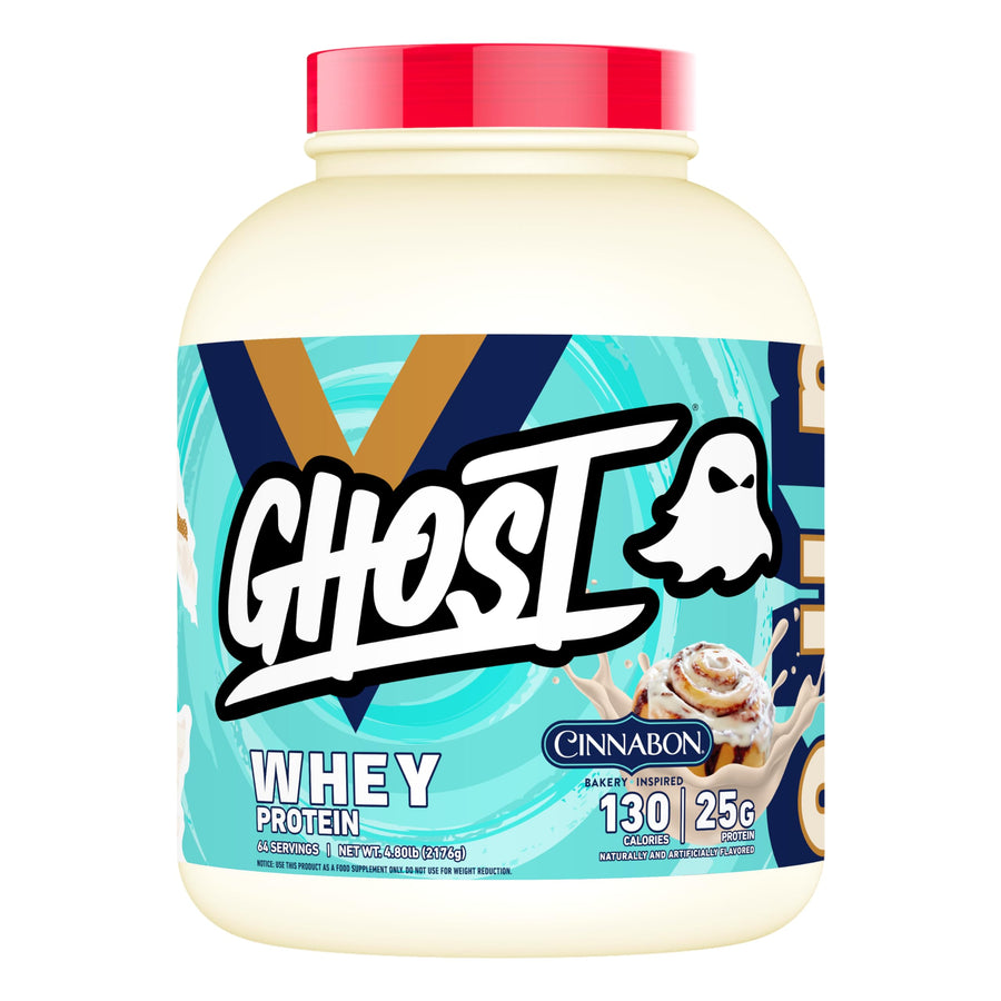 GHOST Whey Protein Powder – Cinnabon Cinnamon Roll Flavor Protein Blend (5 lb)