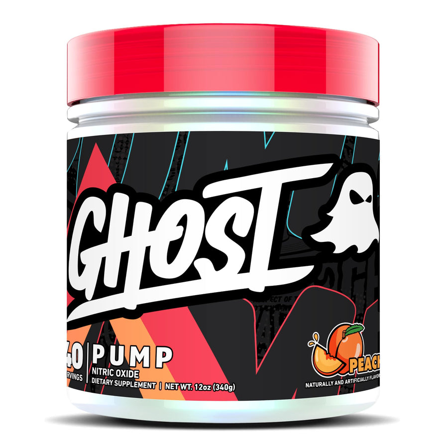 GHOST Pump Nitric Oxide Powder – Peach Stim-Free Pump Performance Formula