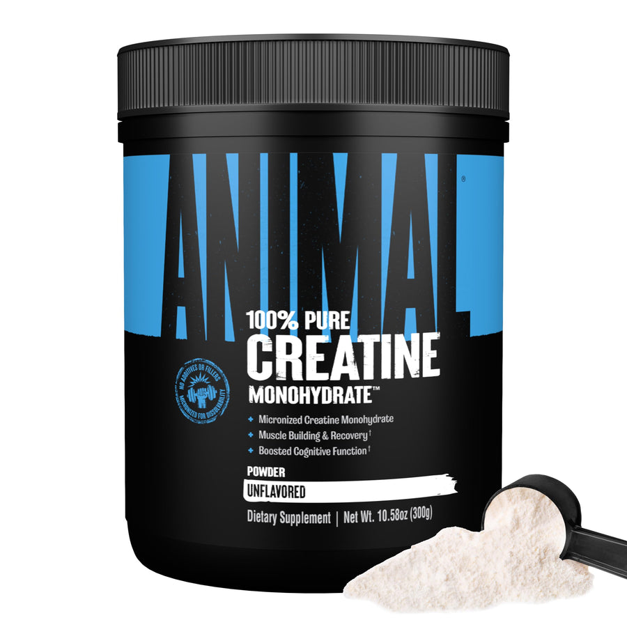 Animal Creatine Monohydrate Powder – Micronized, Unflavored, 300g, Supports Muscle Growth, Strength, Endurance & ATP Production