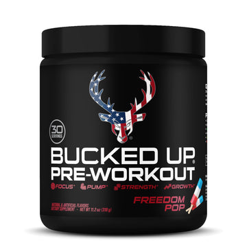 Bucked Up Pre Workout 6 Grams Citrulline, 2 Grams Beta Alanine, and 3 Other Registered trademarked Ingredients (Freedom Pop)