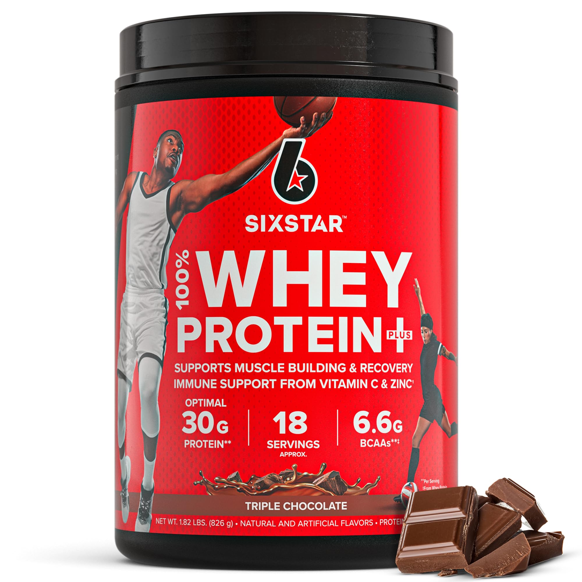 Six Star Whey Protein Powder Plus - Muscle Building & Recovery Formula ...