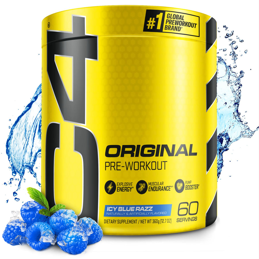 Cellucor C4 Original Pre Workout – Icy Blue Razz Flavor, Energy & Performance Pre Workout (60 Servings)