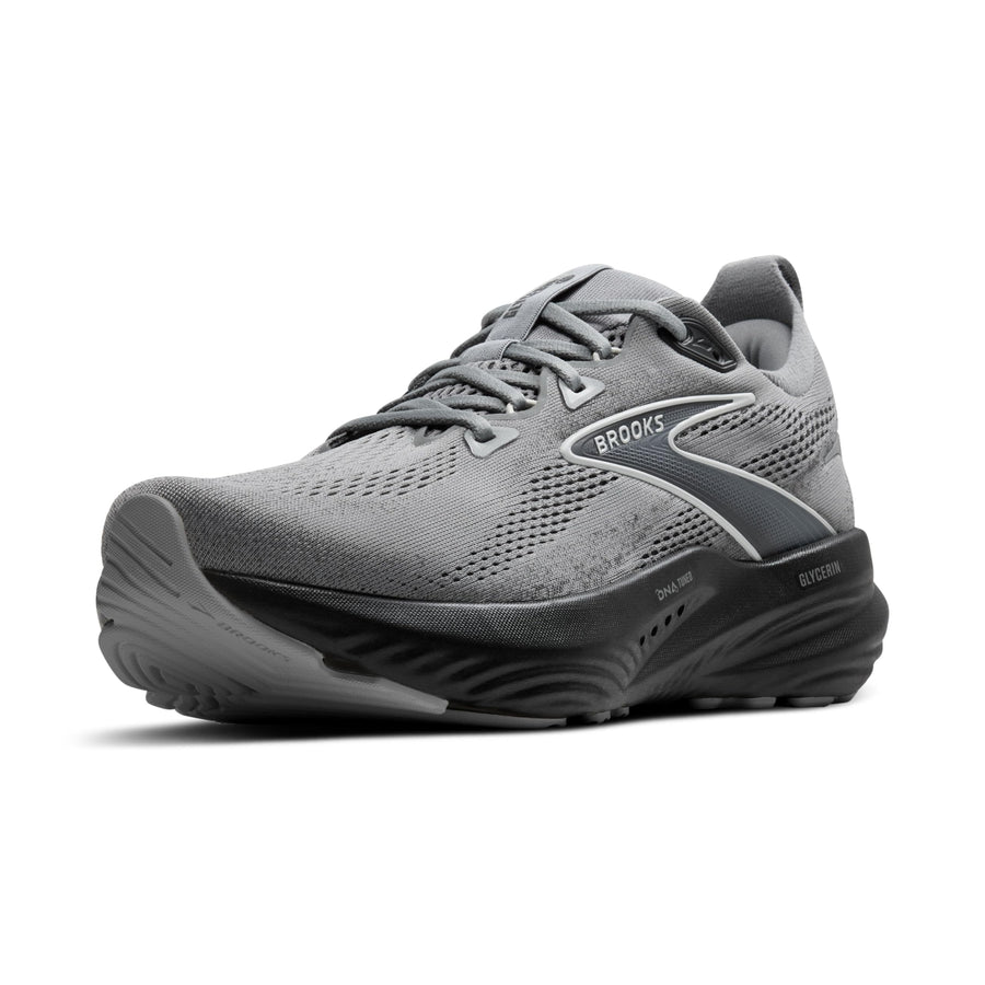 Brooks Glycerin 22 Men's Running Shoes – Primer Gray/Ebony/Bluewash Max Cushion Neutral Sneakers