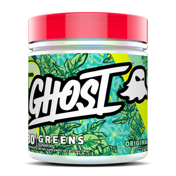 GHOST Greens Powder – Superfood Greens & Reds with Probiotics and Digestive Enzymes (30 Servings)