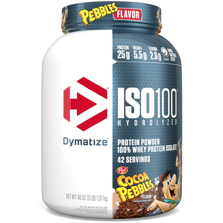 Dymatize ISO100 Whey Protein – Cocoa Pebbles Flavor Hydrolyzed Whey Isolate