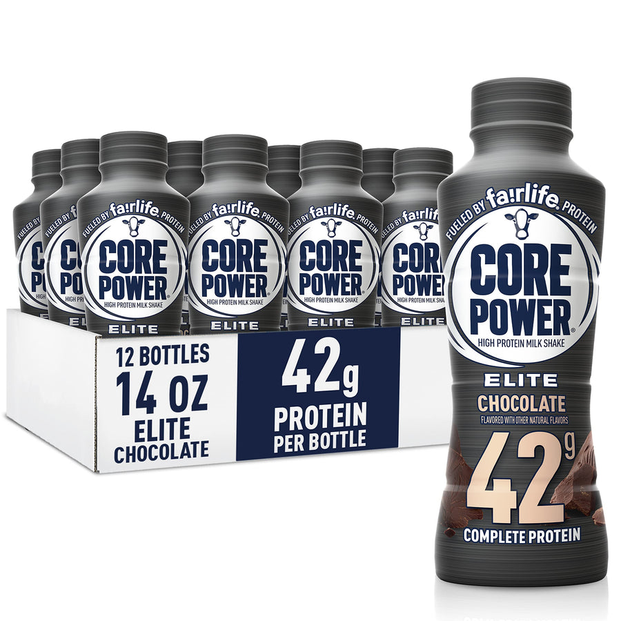 Core Power Elite Protein Shake – Chocolate High Protein Recovery Shake (42g Protein)