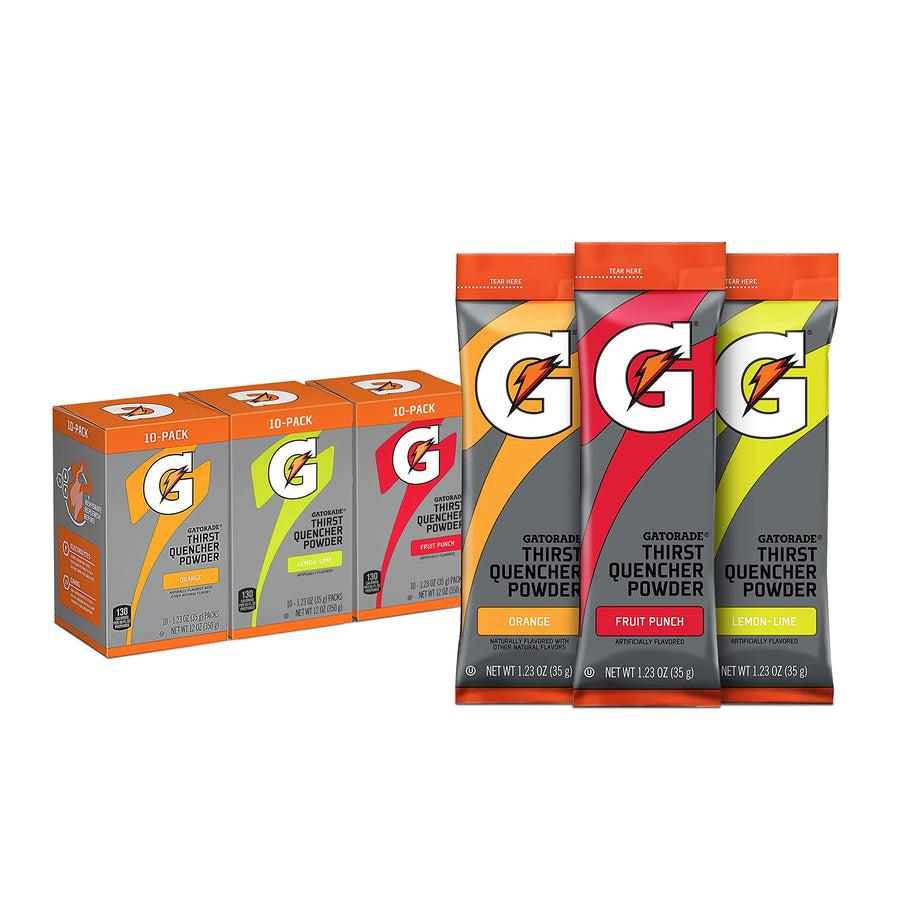 Gatorade Thirst Quencher Powder Sticks – 3-Flavor Variety Pack, 30 Sticks