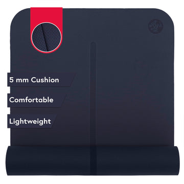 Manduka Begin Yoga Mat – Comfortable 5mm Cushioning with Alignment Stripe for Stability