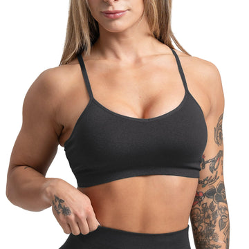 Gymreapers Seamless Sports Bra for Women - Wireless Compression Padded Supportive Bras for Gym, Yoga, & Fitness
