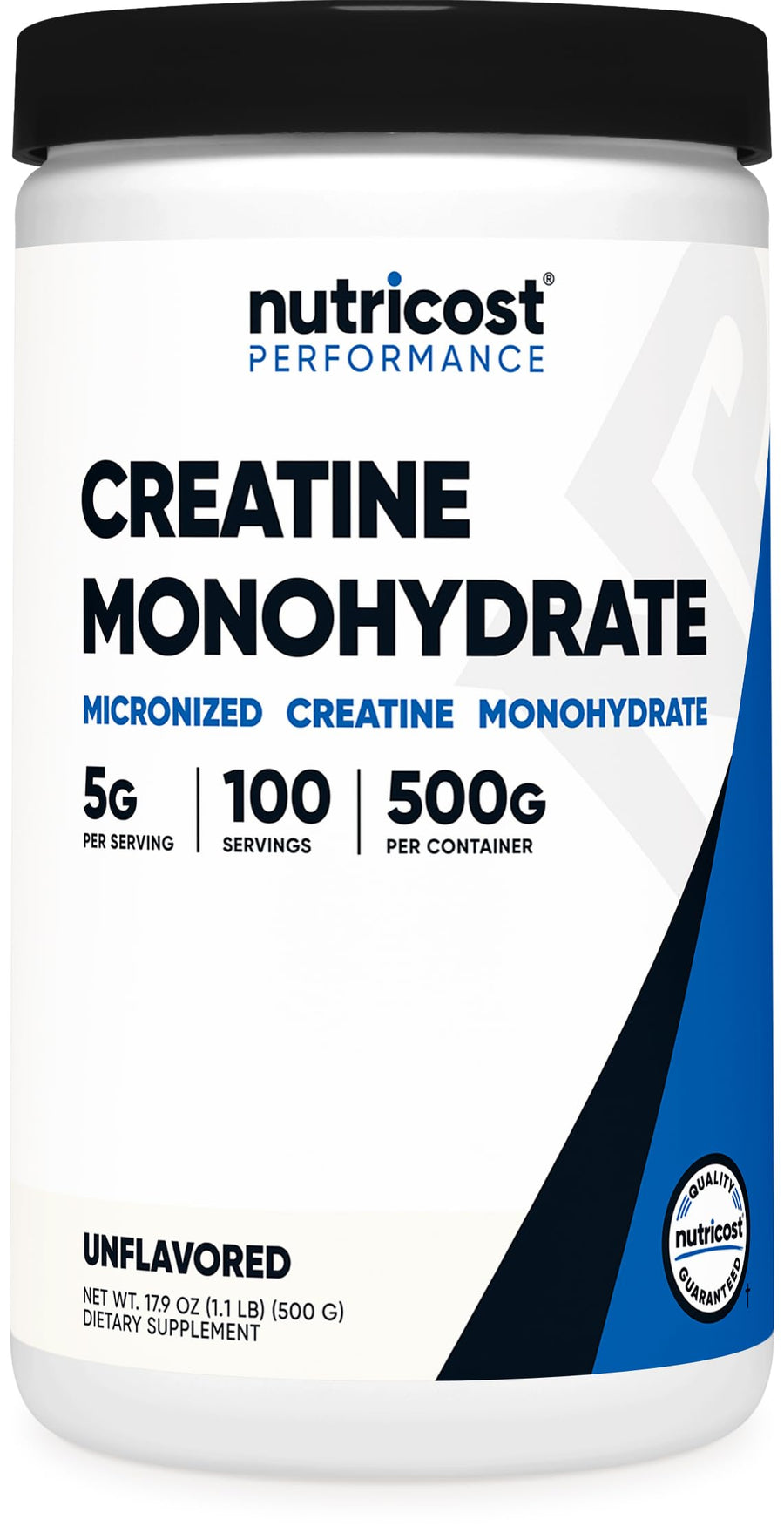 Nutricost Creatine Monohydrate Powder – Micronized, 500g, 100 Servings, 5g per Serving